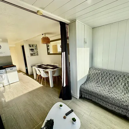 T2 Avec Piscine En 1ere Ligne Sur La Plage Au Cap D'agde - Fr-1-769-3 아그